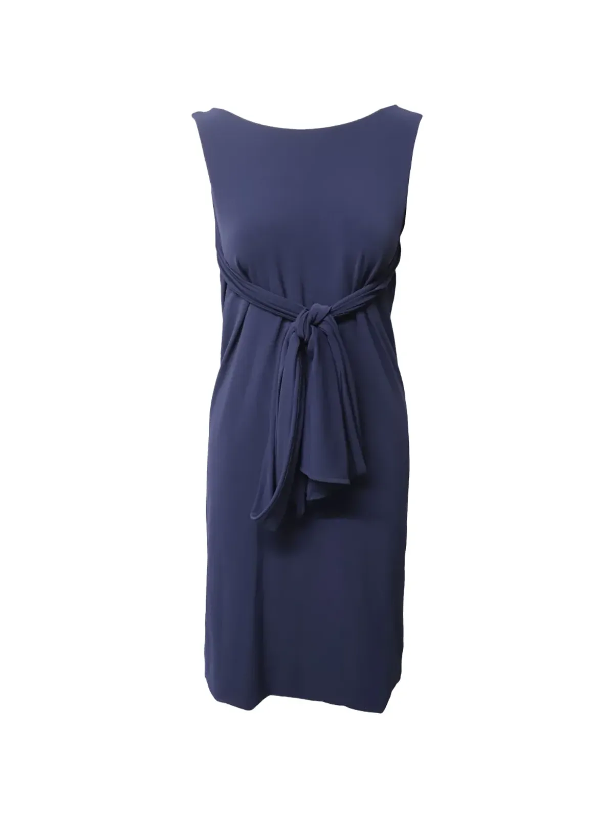 Red Valentino Vintage sleeveless belted midi dress - Blue - 画像1