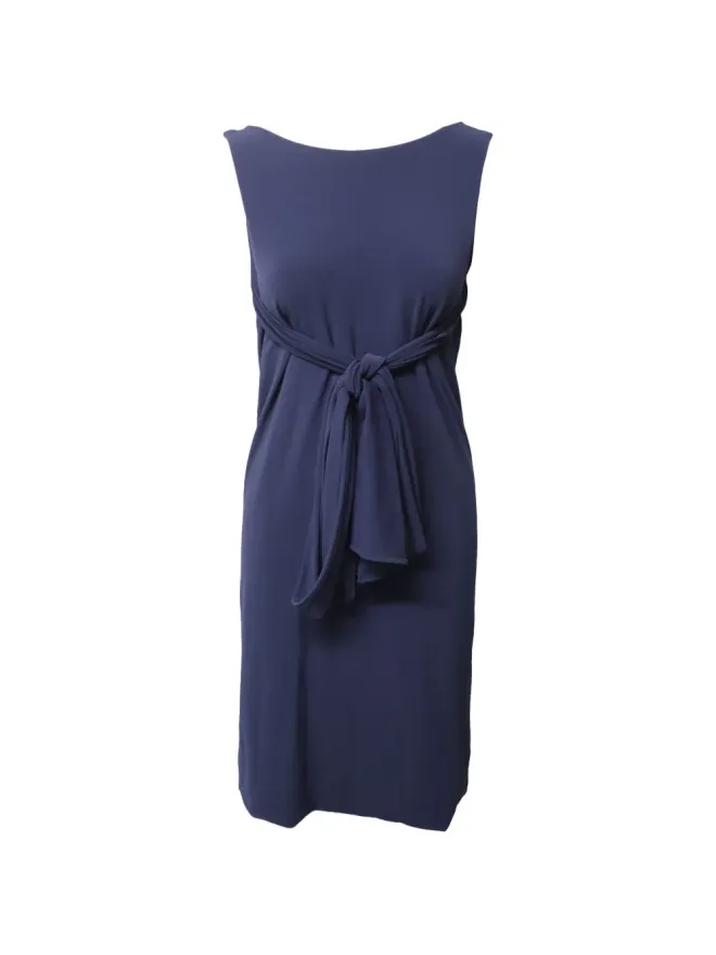 Red Valentino Vintage Red Valentino Vintage sleeveless belted midi dress - Blueの商品画像