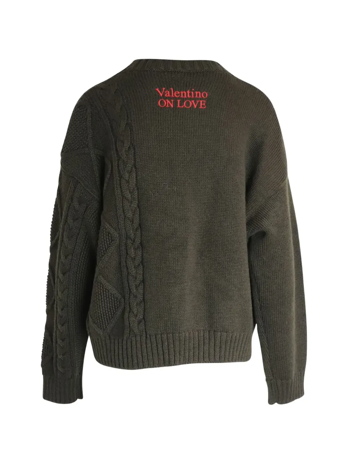 Mario Valentino Vintage ケーブル編みセーター - 画像2