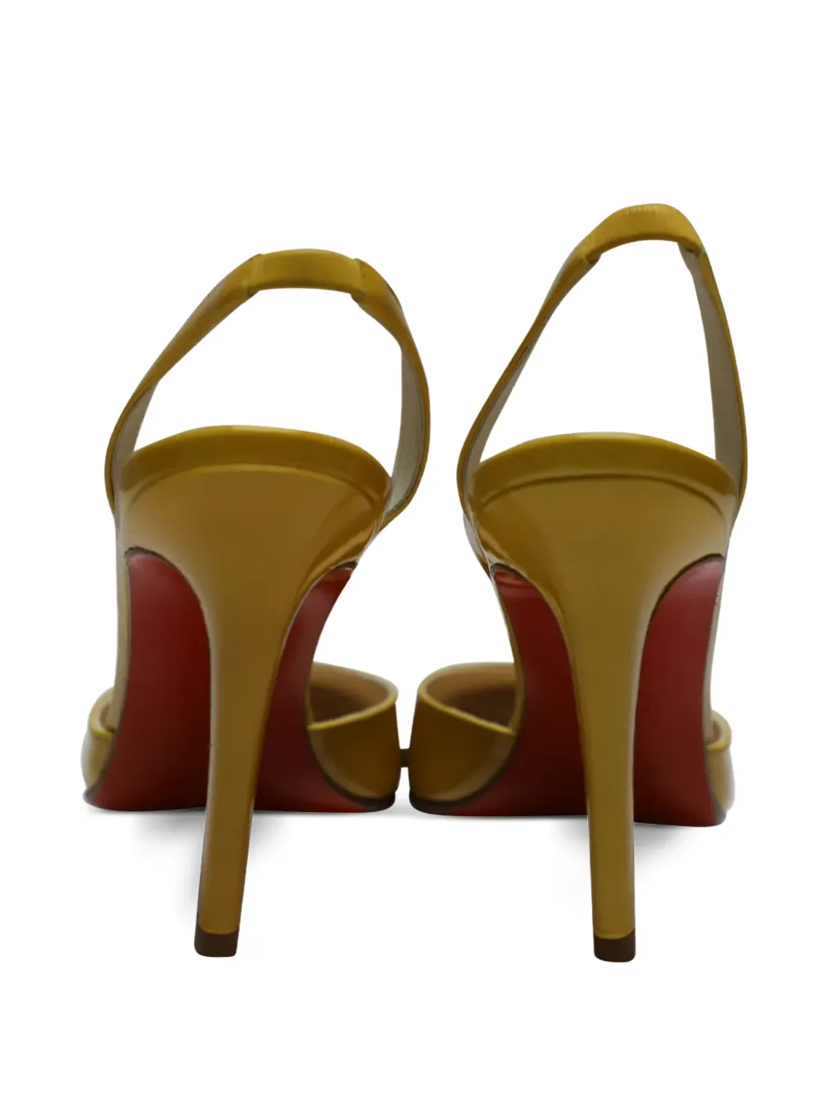 Christian Louboutin Pre-Owned patent-leather slingback pumps - Yellow - 画像4