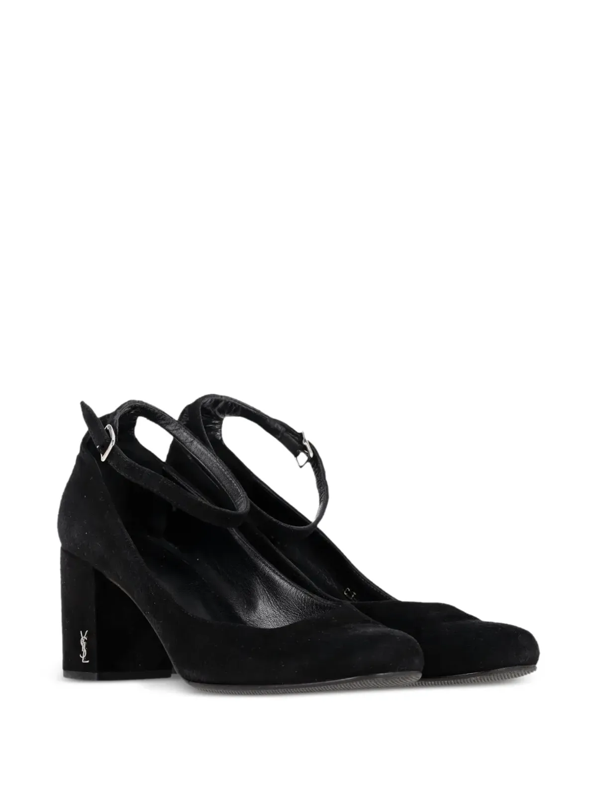 Saint Laurent ビンテージ ベイビーズ アンクルストラップパンプス ブラック - 画像2