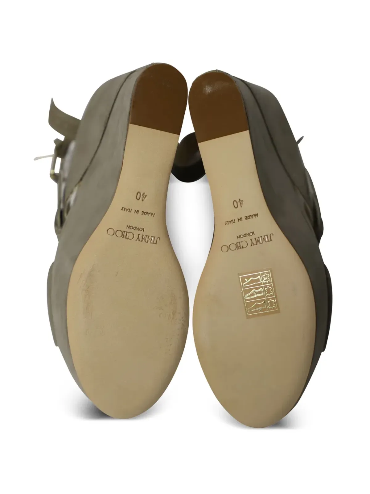 Jimmy Choo Pre-Owned レオラ アンクルストラップ ウェッジサンダル - 画像5