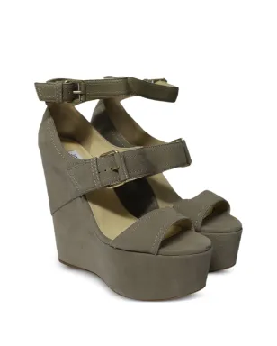 Jimmy Choo Pre-Owned レオラ アンクルストラップ ウェッジサンダル - サムネイル2