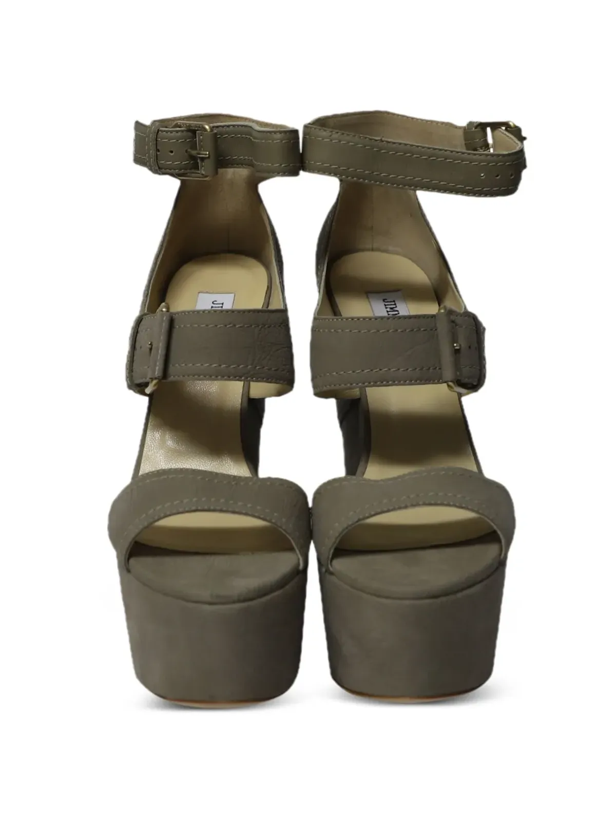 Jimmy Choo Pre-Owned レオラ アンクルストラップ ウェッジサンダル - 画像3