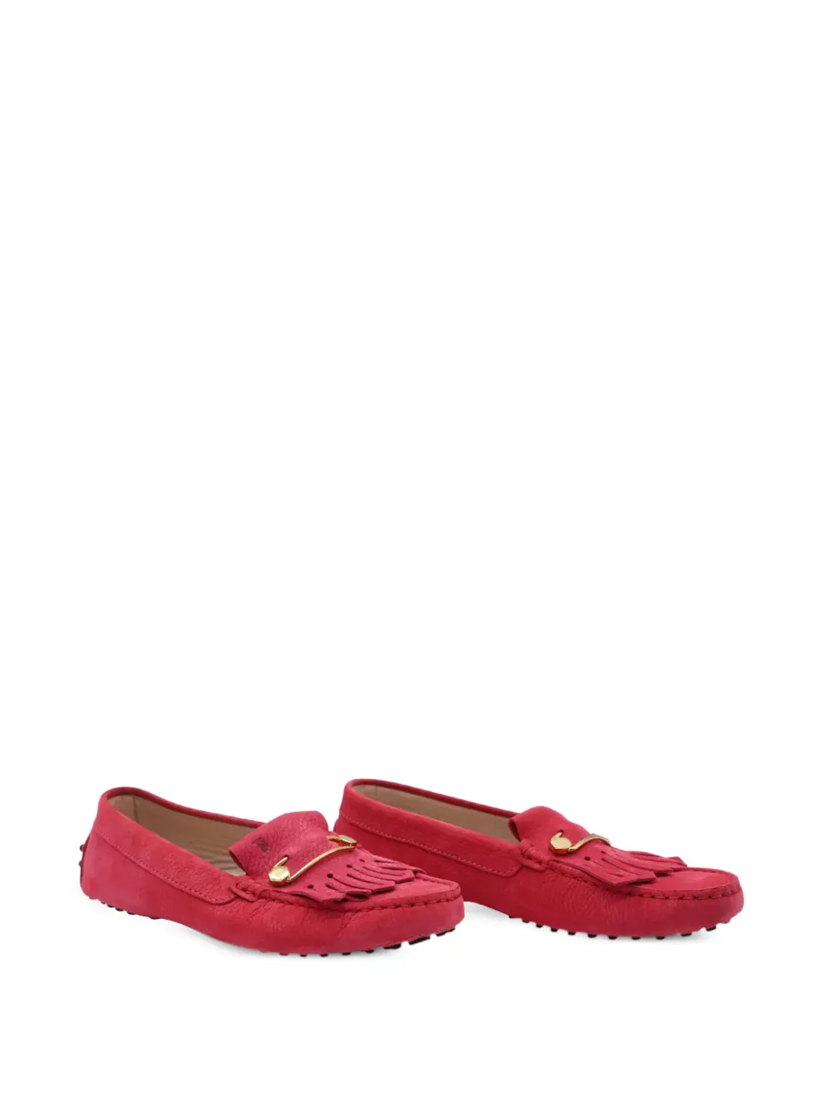 Tod's Vintage ゴミーノ フリンジレザー ローファー - レッド - 画像2