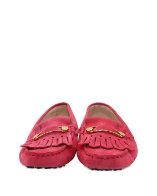 Tod's Vintage ゴミーノ フリンジレザー ローファー - レッド - サムネイル4