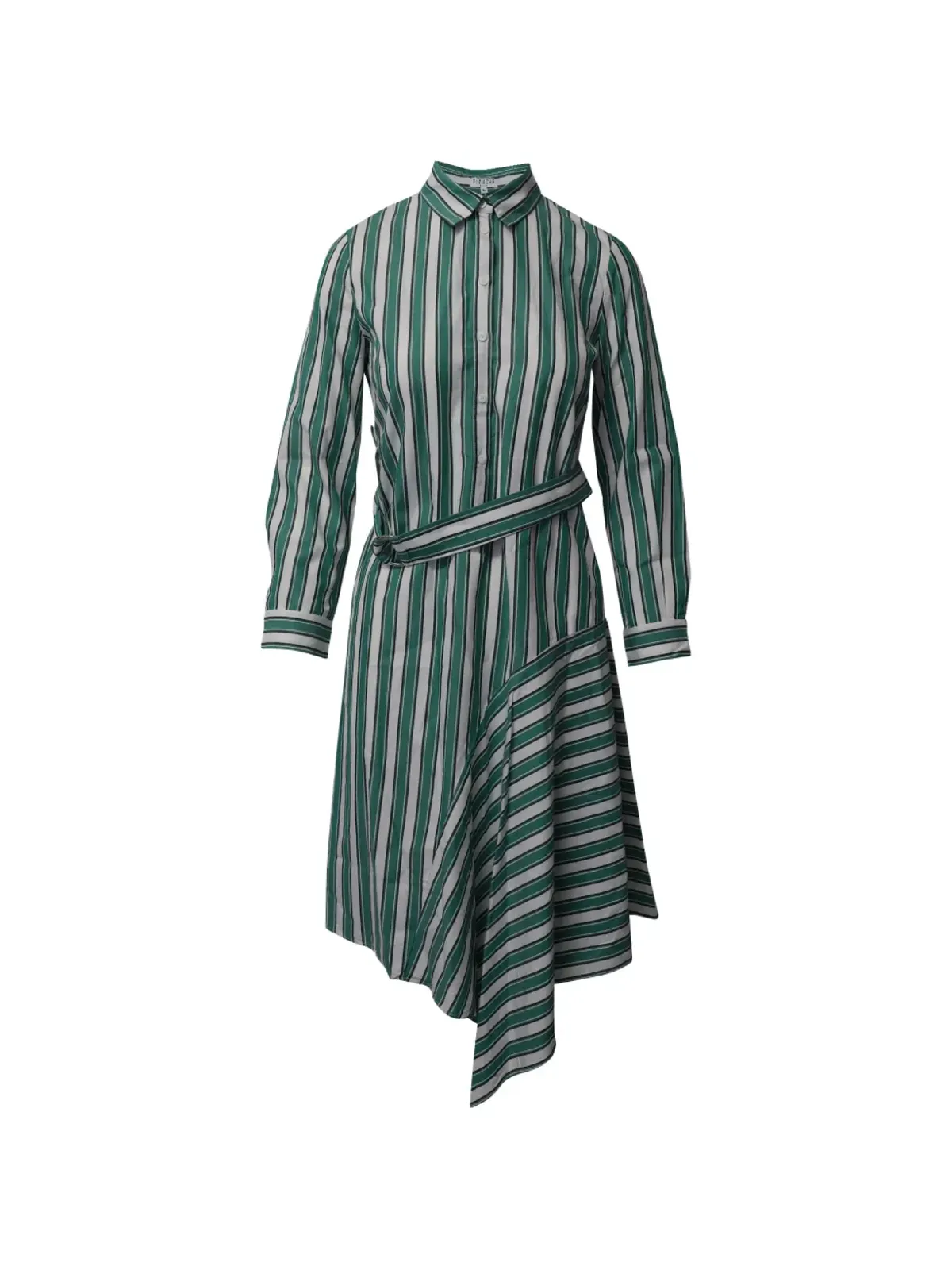 Claudie Pierlot アシンメトリックストライプ シャツドレス - 画像1