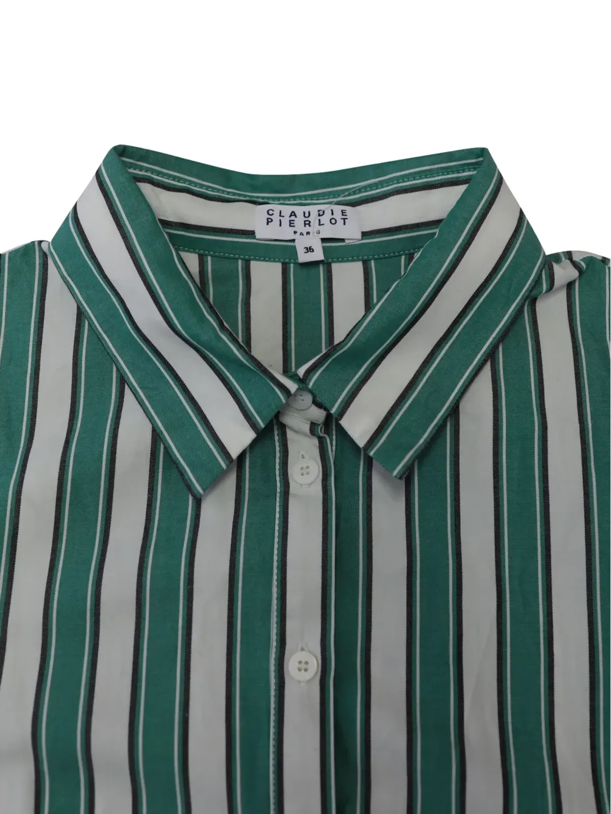 Claudie Pierlot アシンメトリックストライプ シャツドレス - 画像4