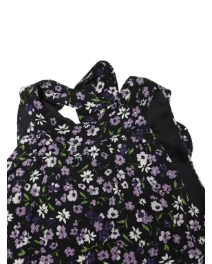 Michael Kors Vintage ホルターネック フローラルプリント ミディドレス ブラック - サムネイル3