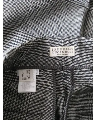 Brunello Cucinelli Vintage Prince Wales grey trousers - サムネイル3