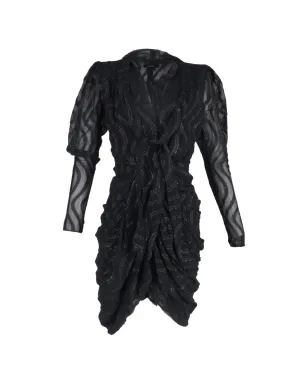 Isabel Marant Vintage エンベリッシュド ミニドレス - ブラック - サムネイル1