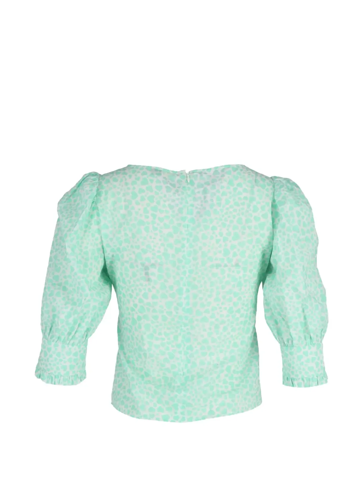 Rixo Emily puff-sleeve printed blouse - Green - 画像2