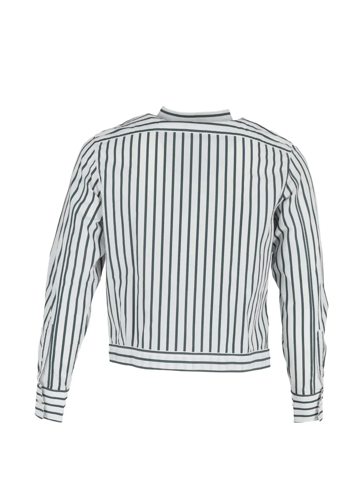 Lanvin Pre-Owned ストライプ柄ボタン付き長袖ブラウス（ホワイト） - 画像2