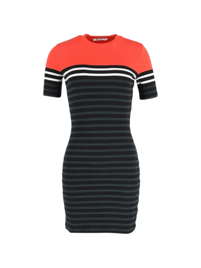 Pre-Owned Alexander Wang Alexander Wang ビンテージ ストライプ柄のTシャツドレスの商品画像