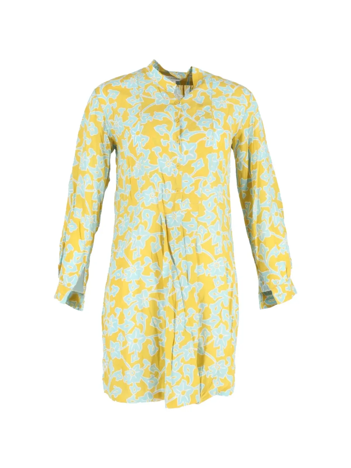 Diane Von Furstenberg Vintage 花柄プリント シャツドレス - Yellow - 画像1