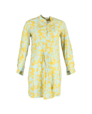Diane Von Furstenberg Vintage 花柄プリント シャツドレス - Yellow - サムネイル1