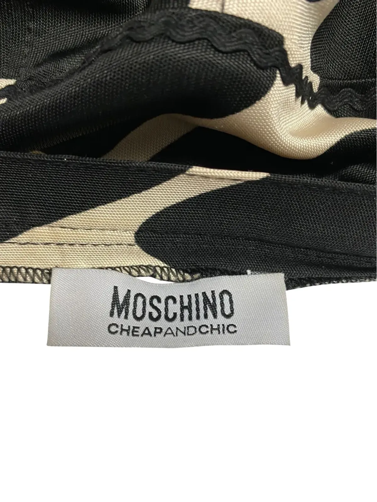 Moschino Pre-Owned プリーツ アニマルプリント スカート ブラック - 画像4