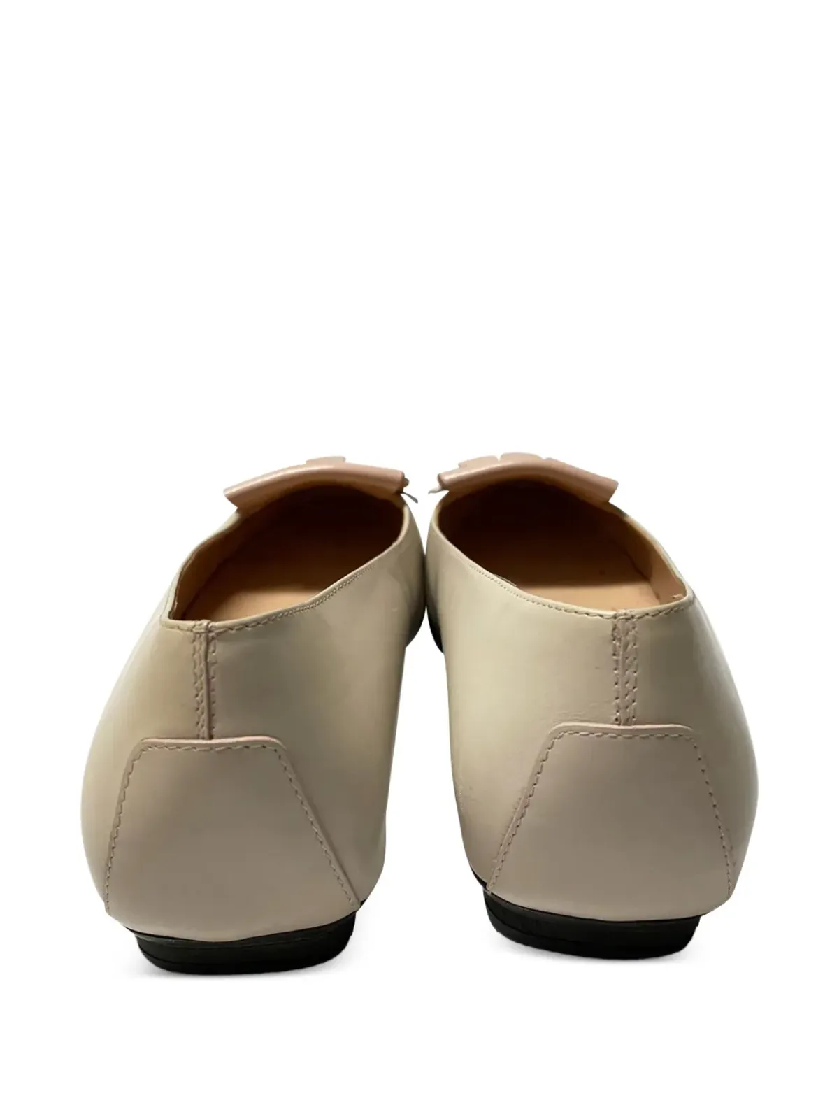 Tod's Vintage fringed ballet flats - Neutrals - 画像3