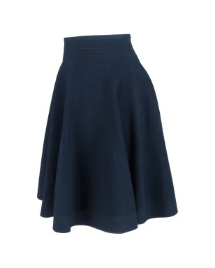 Alaïa Pre-Owned フレアAラインミニスカート（ブルー） - サムネイル3