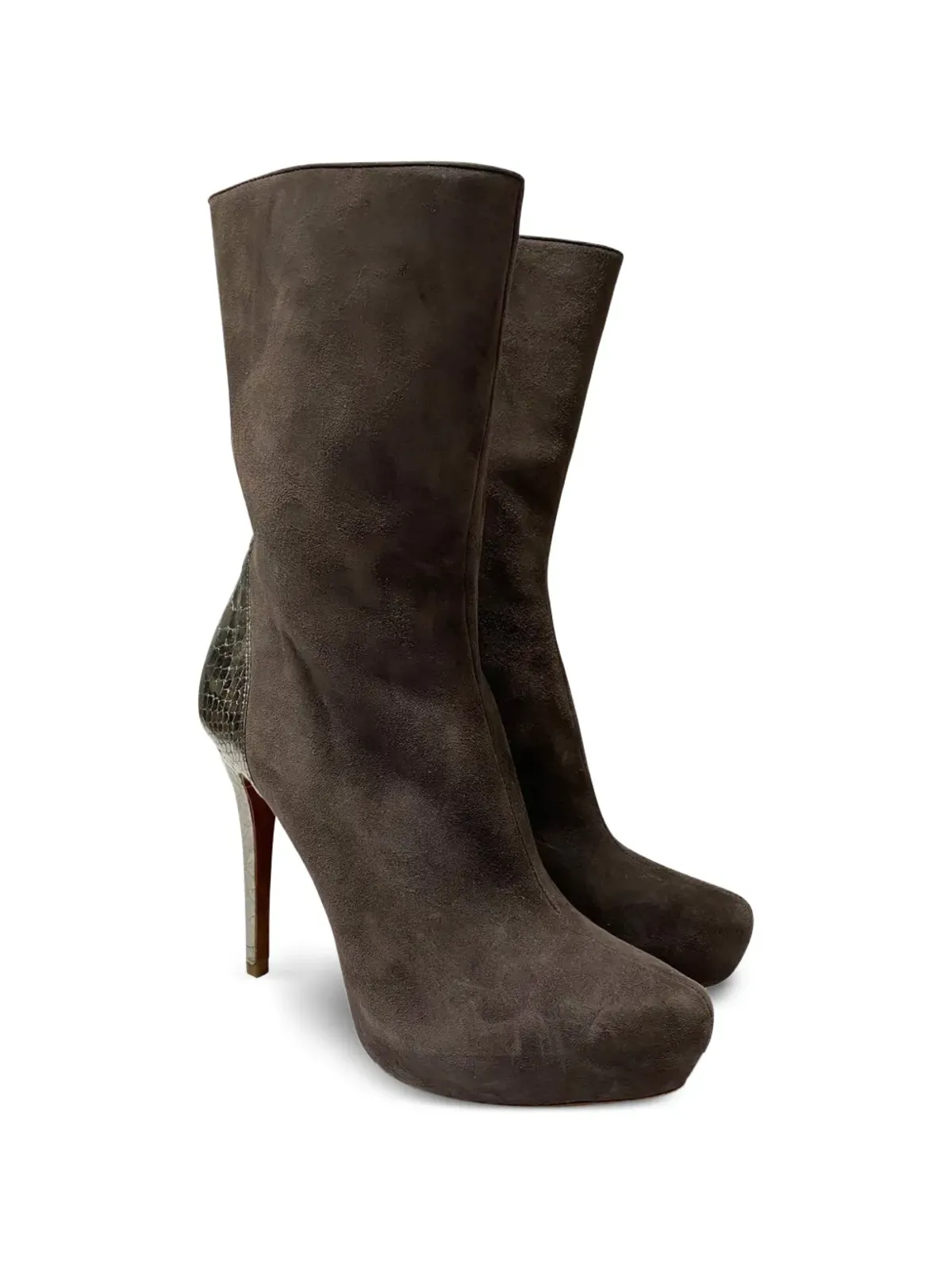 Alexandre Birman プラットフォームスネークスキン アンクルブーツ - 画像2