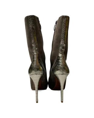 Alexandre Birman プラットフォームスネークスキン アンクルブーツ - サムネイル3