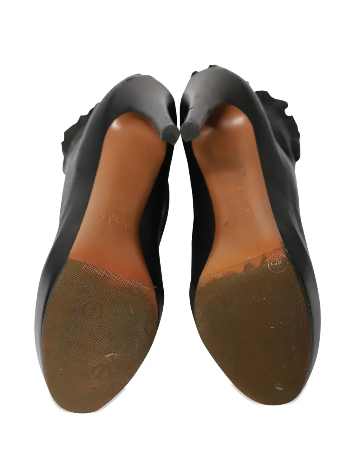 Alaïa Pre-Owned ラッフルド・ハイヒールブーツ - ブラック - 画像5