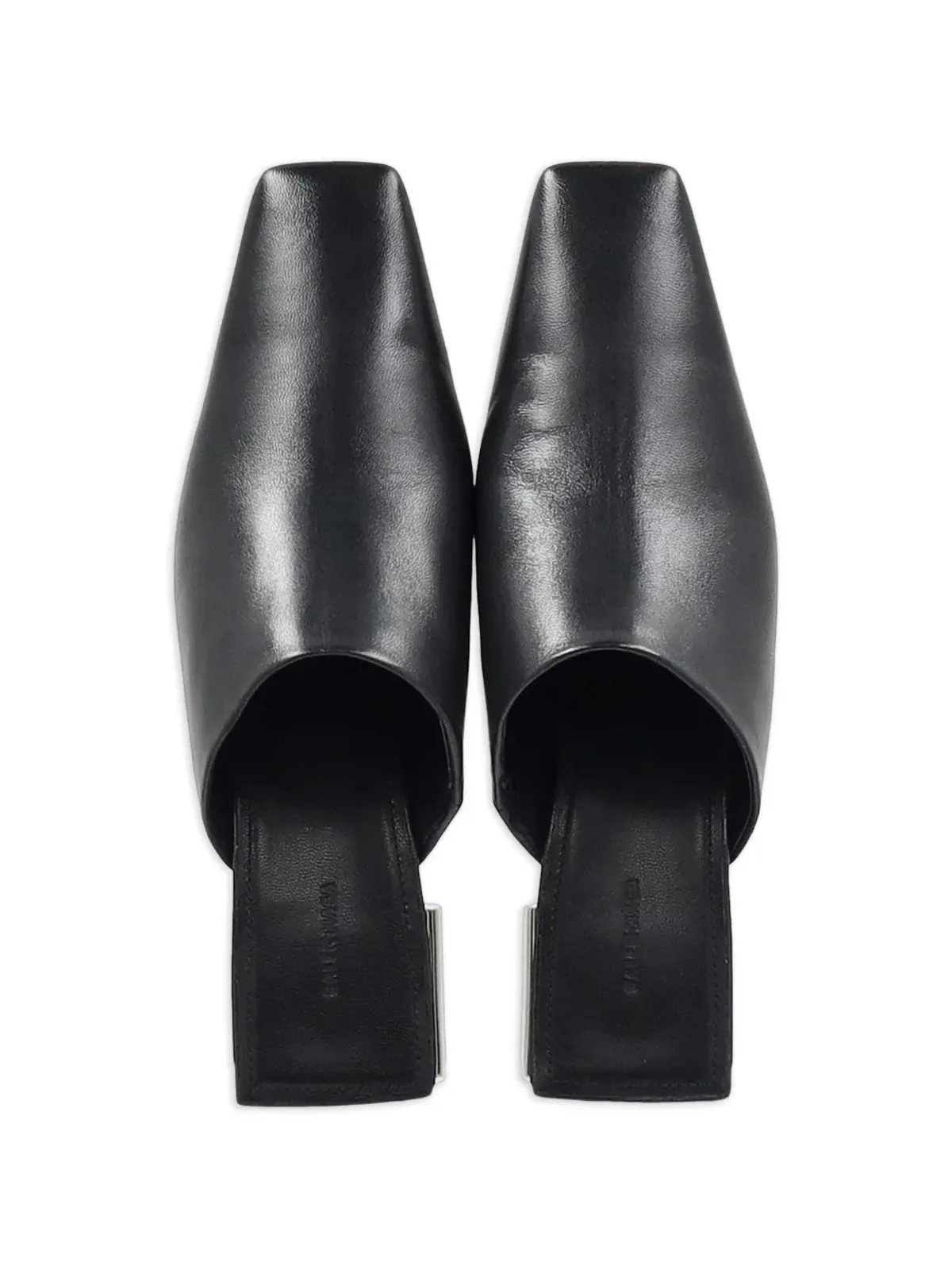 Balenciaga Pre-Owned Typo Chrome スクエアトゥ ミュール - 画像5