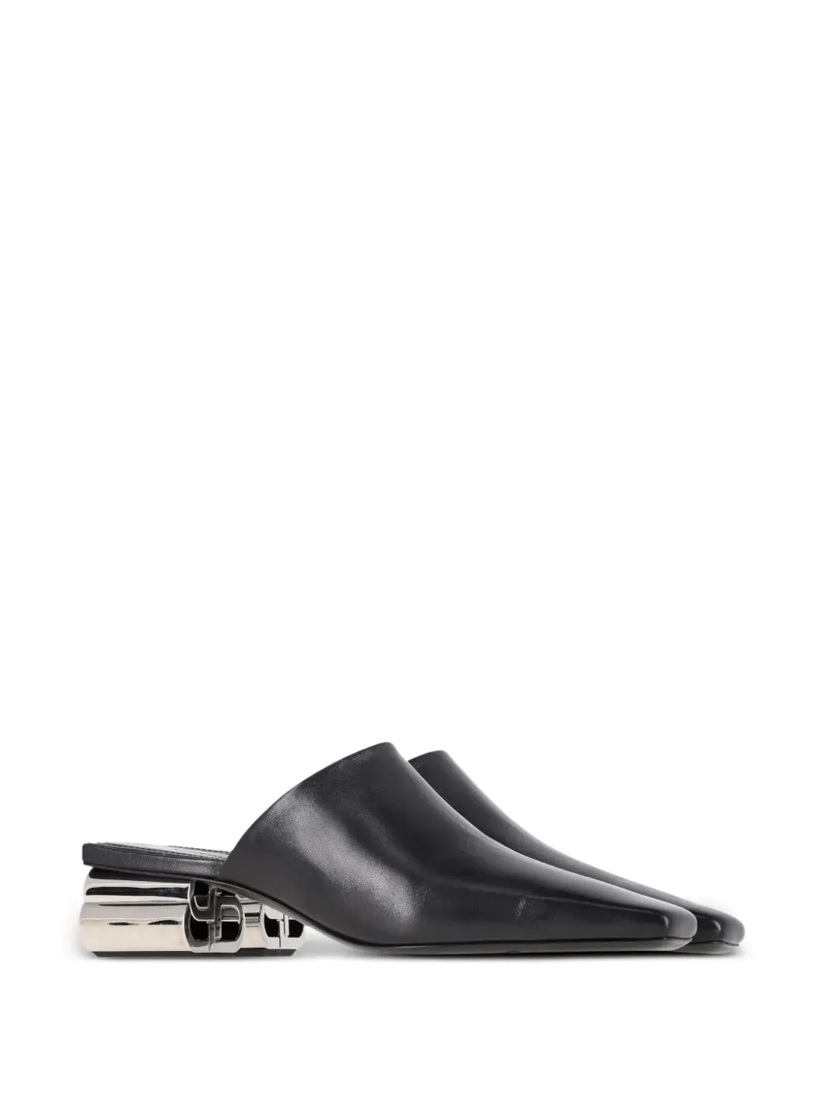 Balenciaga Pre-Owned Typo Chrome スクエアトゥ ミュール - 画像2