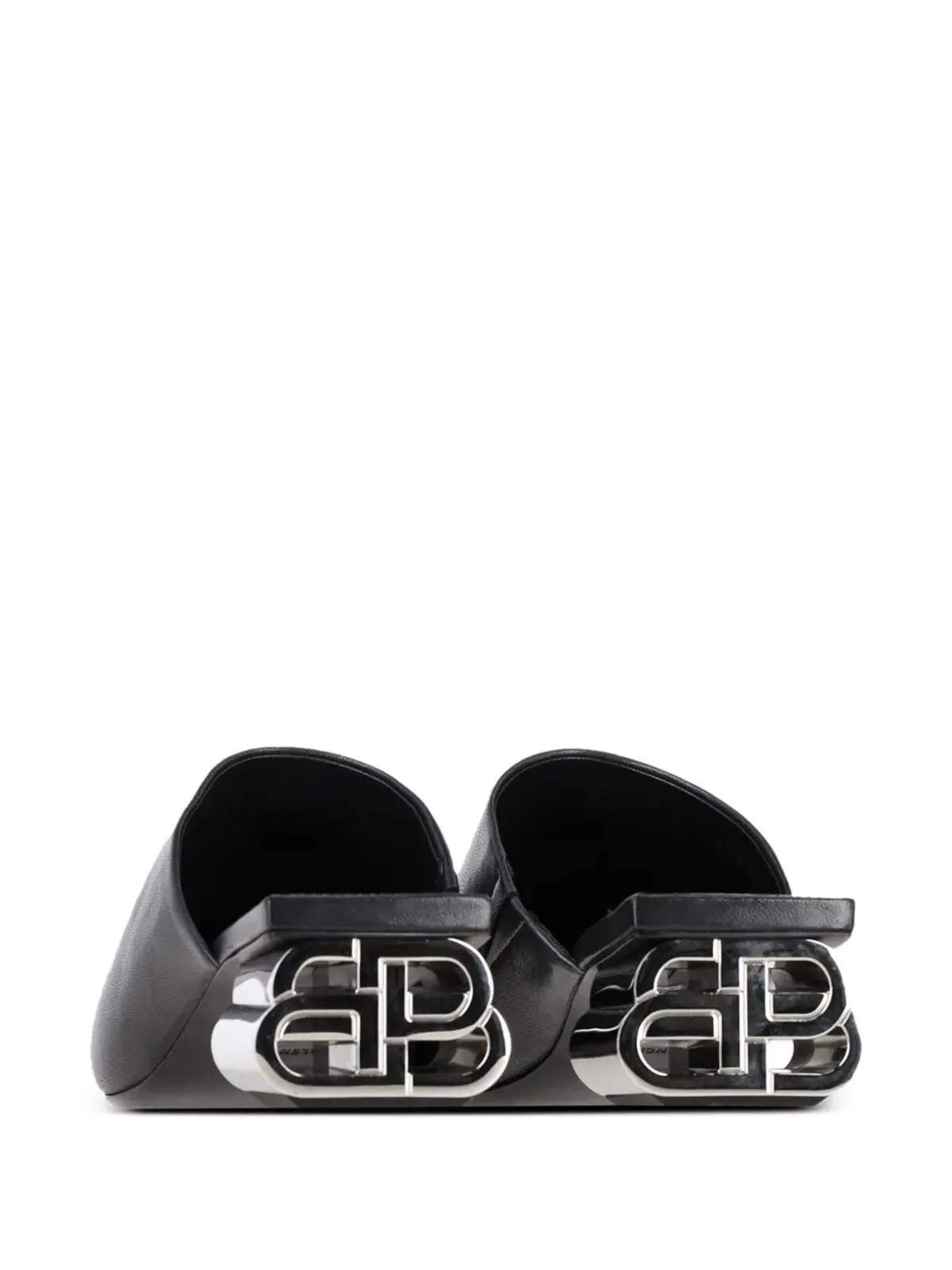 Balenciaga Pre-Owned Typo Chrome スクエアトゥ ミュール - 画像3