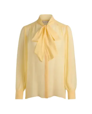 alice + olivia Thayer pussy-bow blouse - Yellow - サムネイル1