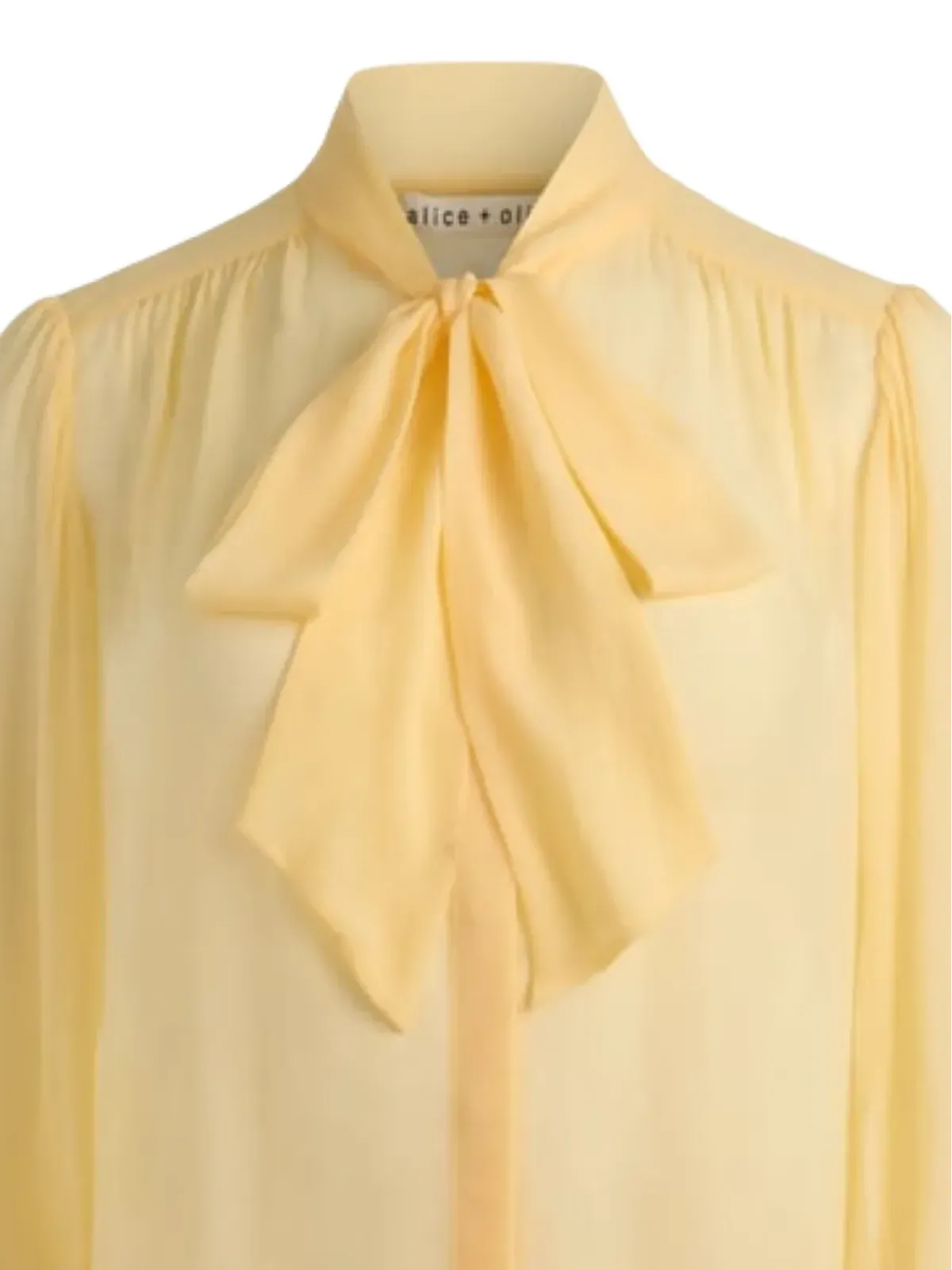 alice + olivia Thayer pussy-bow blouse - Yellow - 画像2