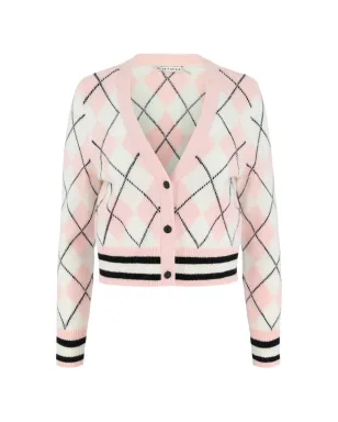 alice + olivia Grace アーガイルニットカーディガン - サムネイル1
