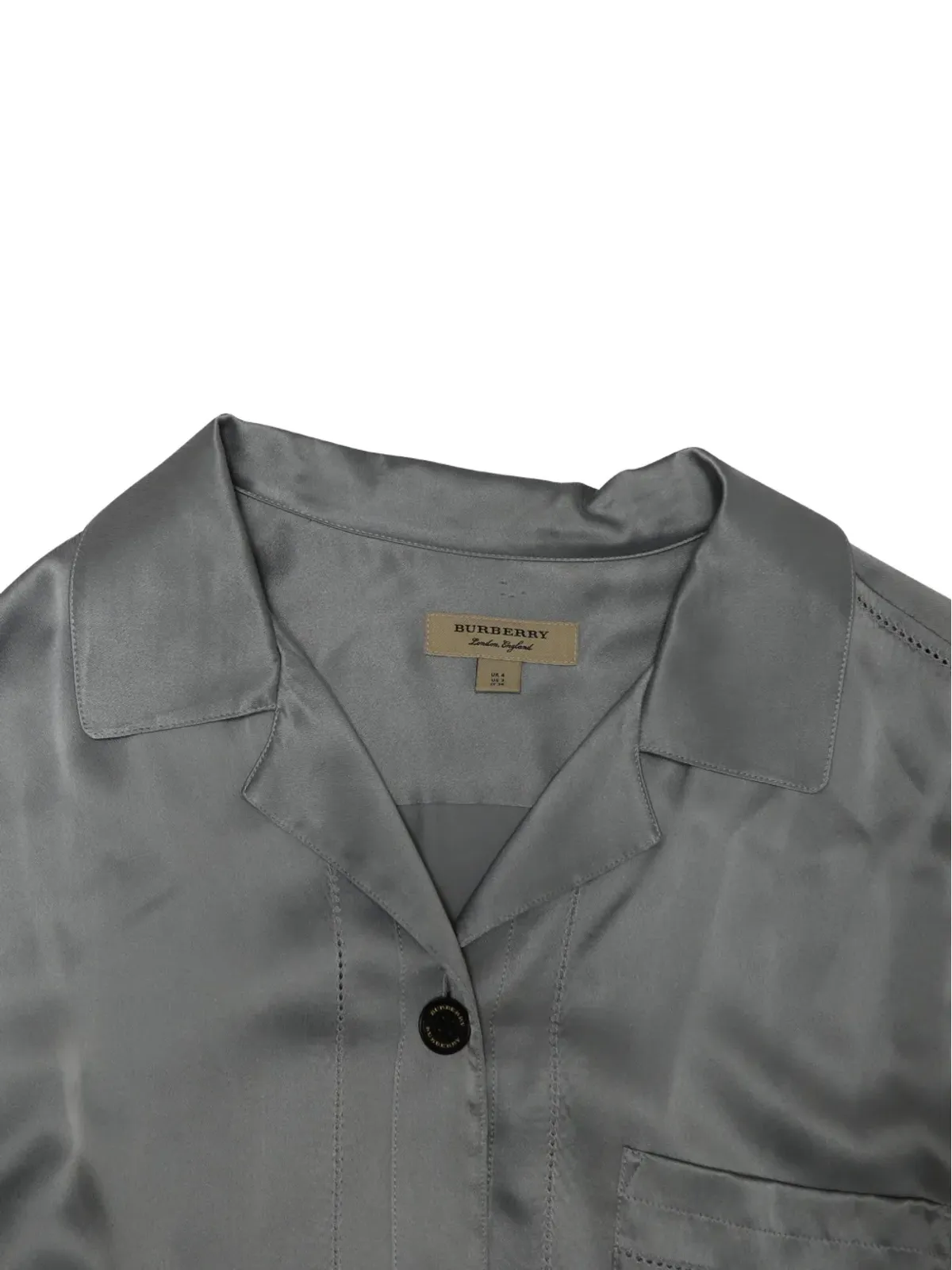 Burberry Pre-Owned ラップ風アシンメトリードレス ブルー - 画像4