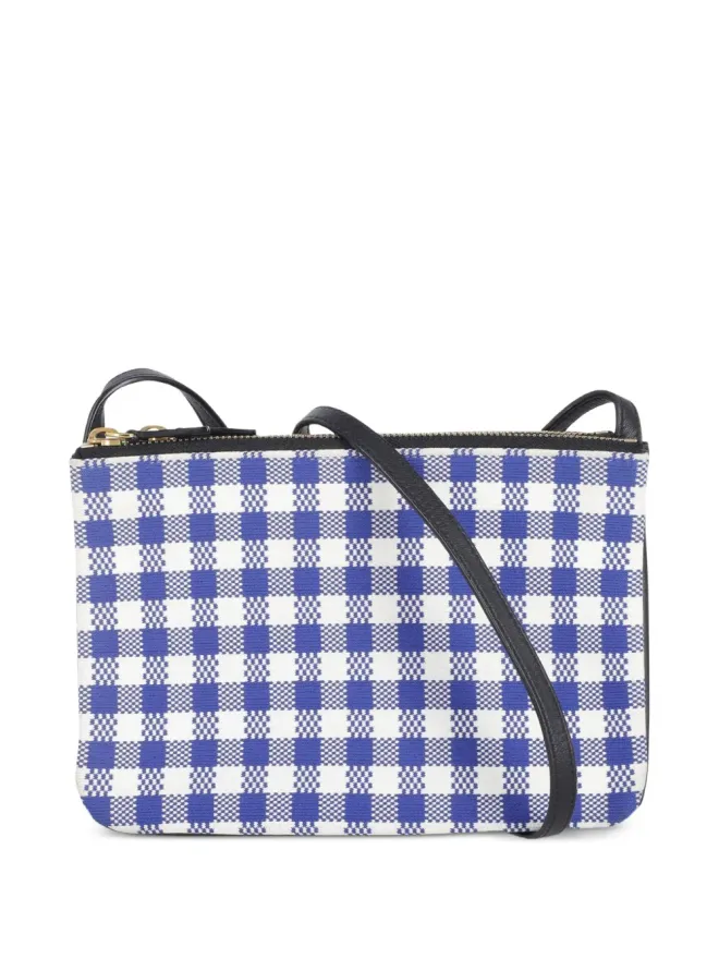 Celine Pre-Owned Celine Pre-Owned トリオ・ギンガム・クロスボディバッグ - Blueの商品画像