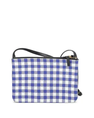 Celine Pre-Owned トリオ・ギンガム・クロスボディバッグ - Blue - サムネイル2