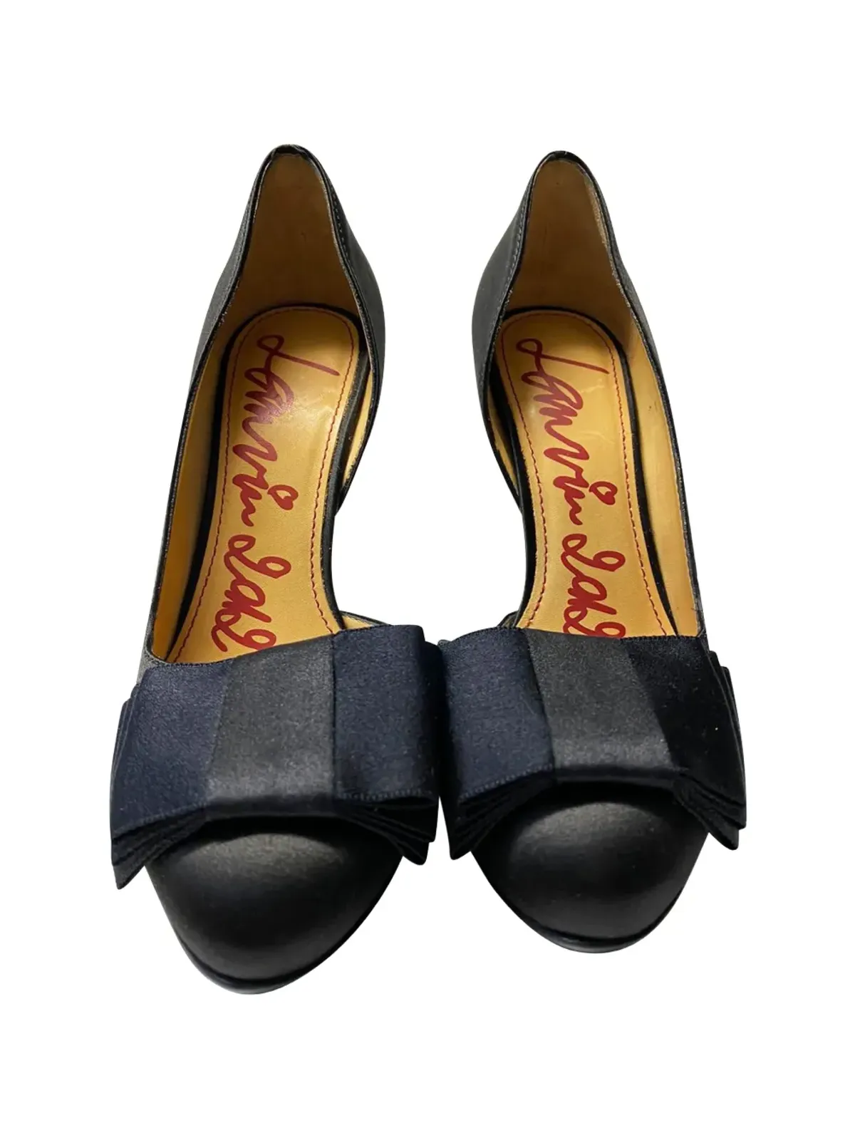 Lanvin Pre-Owned ボウ サテン パンプス - ブラック - 画像4