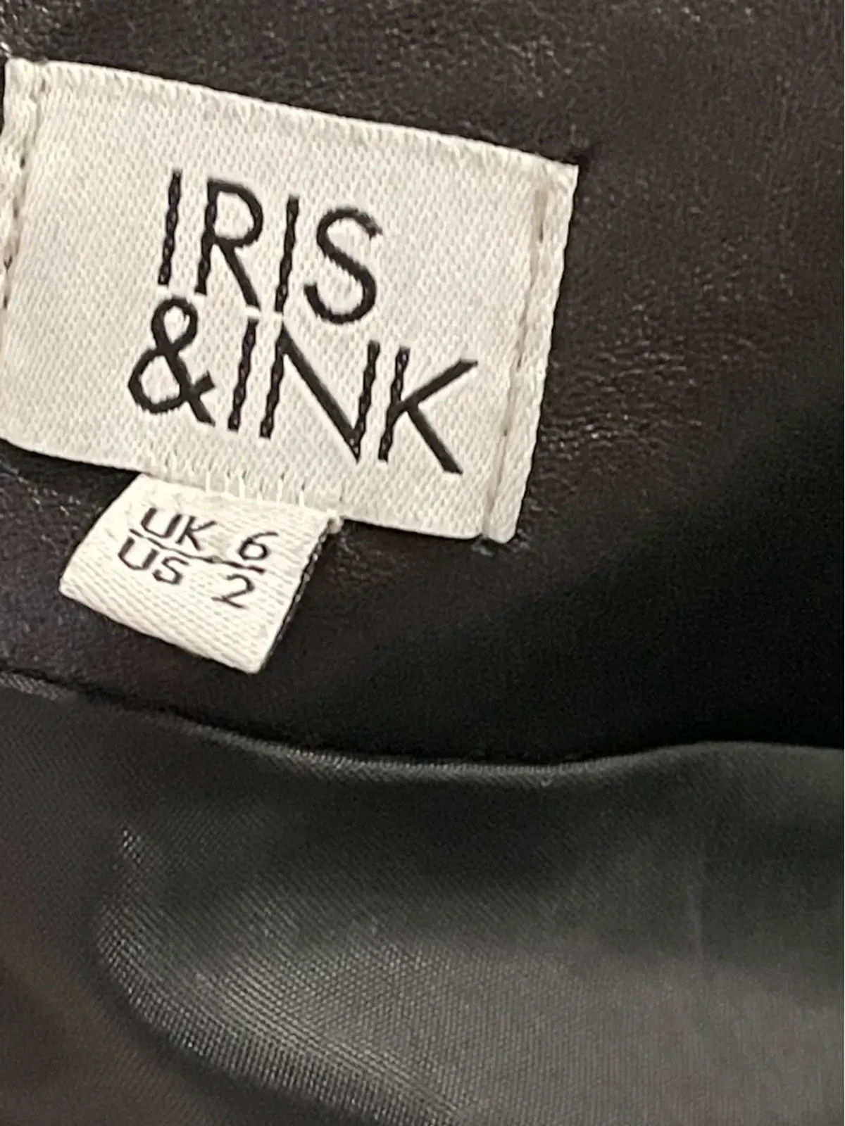 Iris & Ink レザー プリーツドレス - 画像3