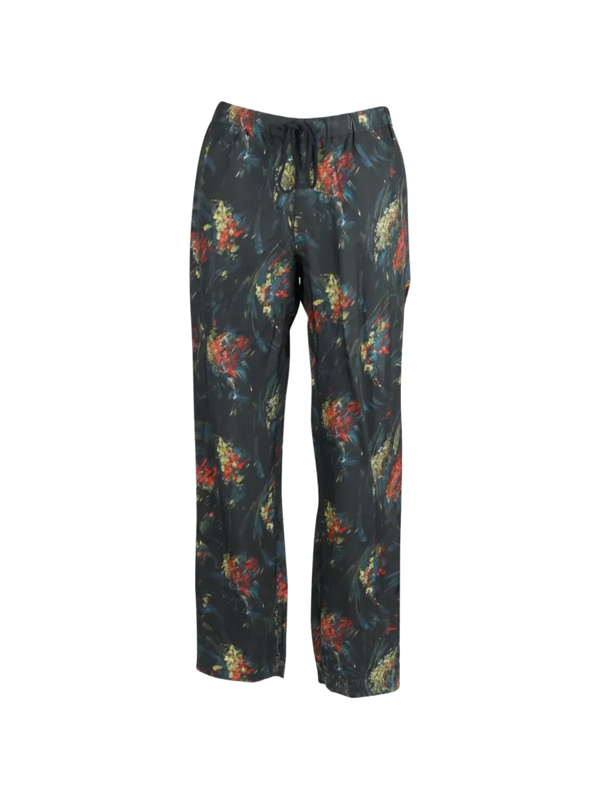 Dries Van Noten Pre-Owned 花柄プリント ドローストリングパンツ - 画像5