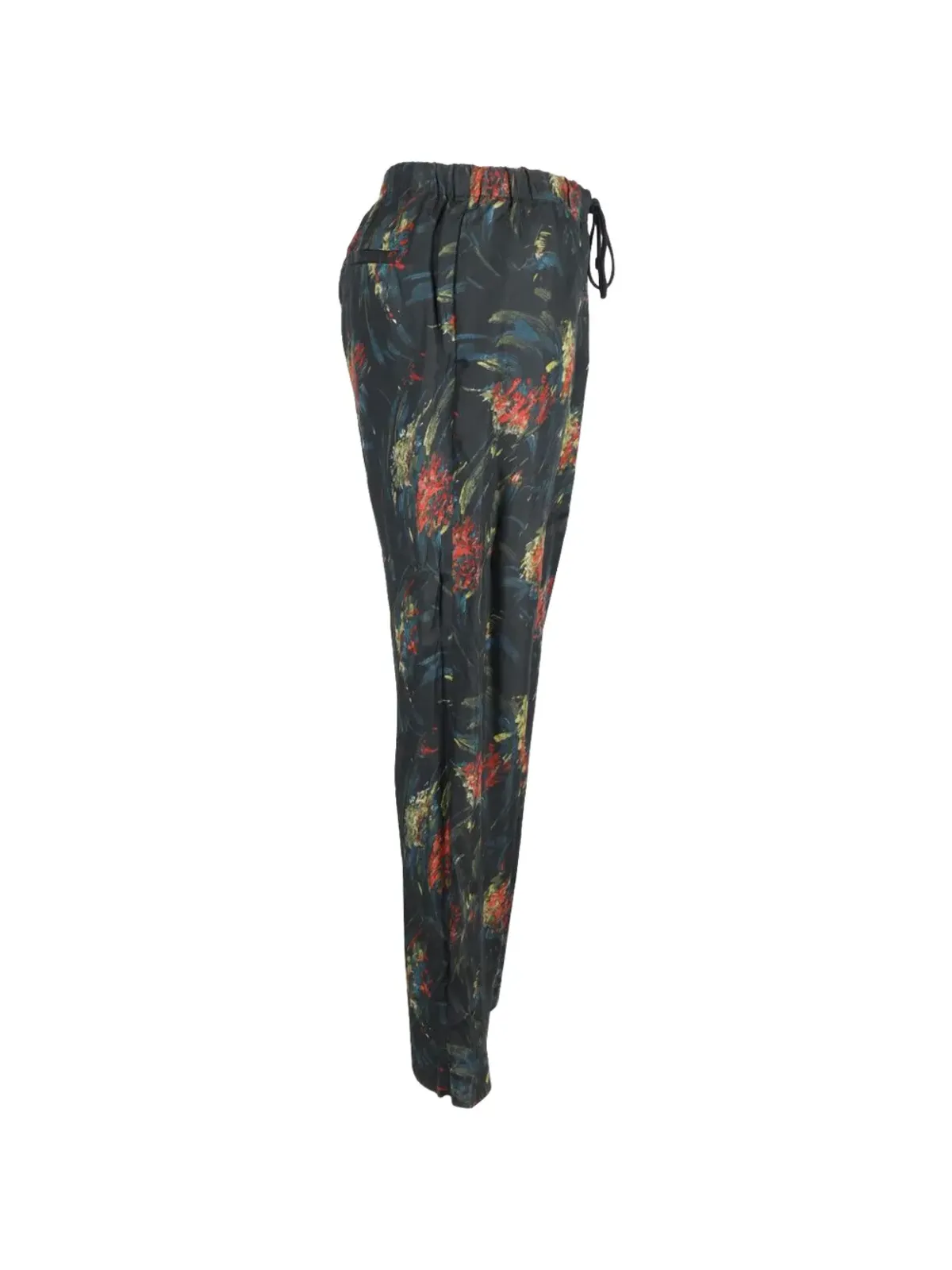 Dries Van Noten Pre-Owned 花柄プリント ドローストリングパンツ - 画像4