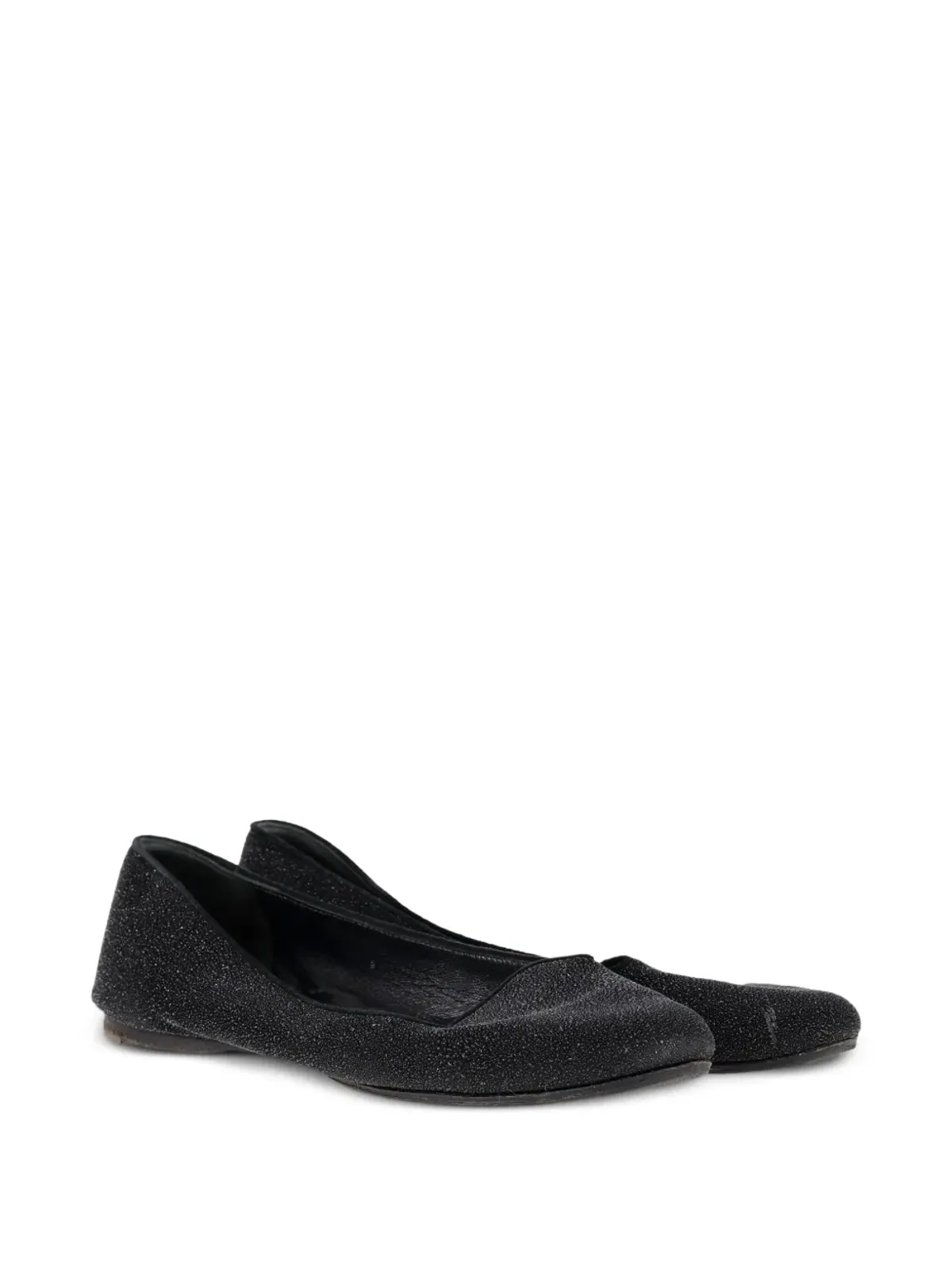 Saint Laurent Pre-Owned グリッター入りフラットシューズ - 画像2