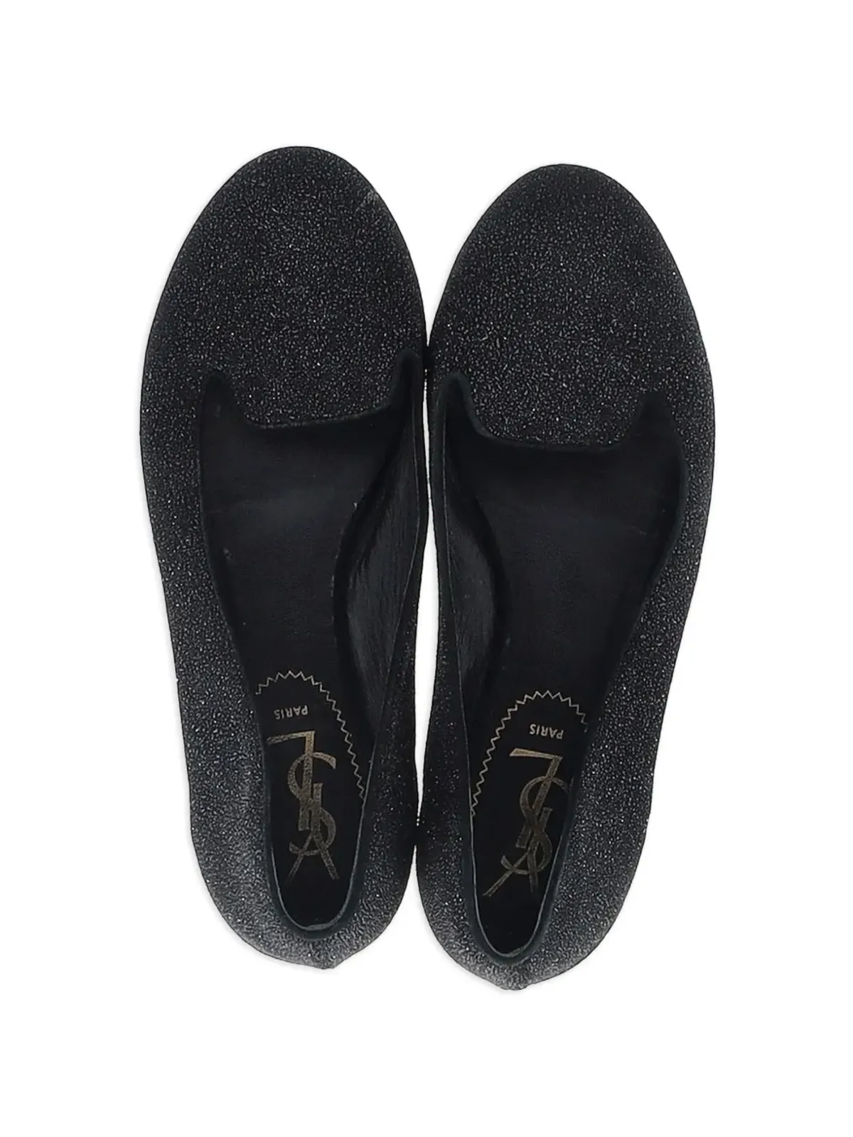 Saint Laurent Pre-Owned グリッター入りフラットシューズ - 画像4