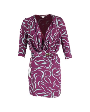 Diane Von Furstenberg Vintage Danil カウルネック・ベルト付きドレス - サムネイル1