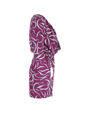 Diane Von Furstenberg Vintage Danil カウルネック・ベルト付きドレス - サムネイル3