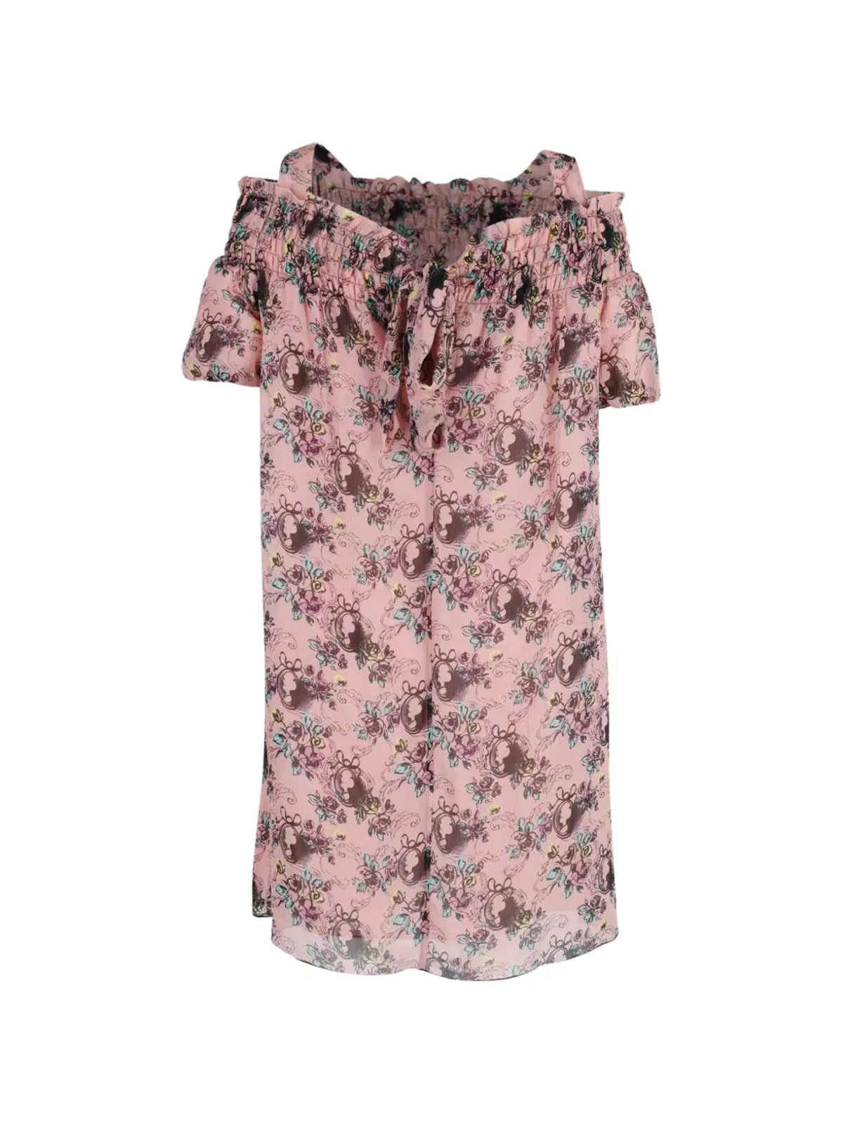 Boutique Moschino オフショルダー花柄ドレス - 画像1