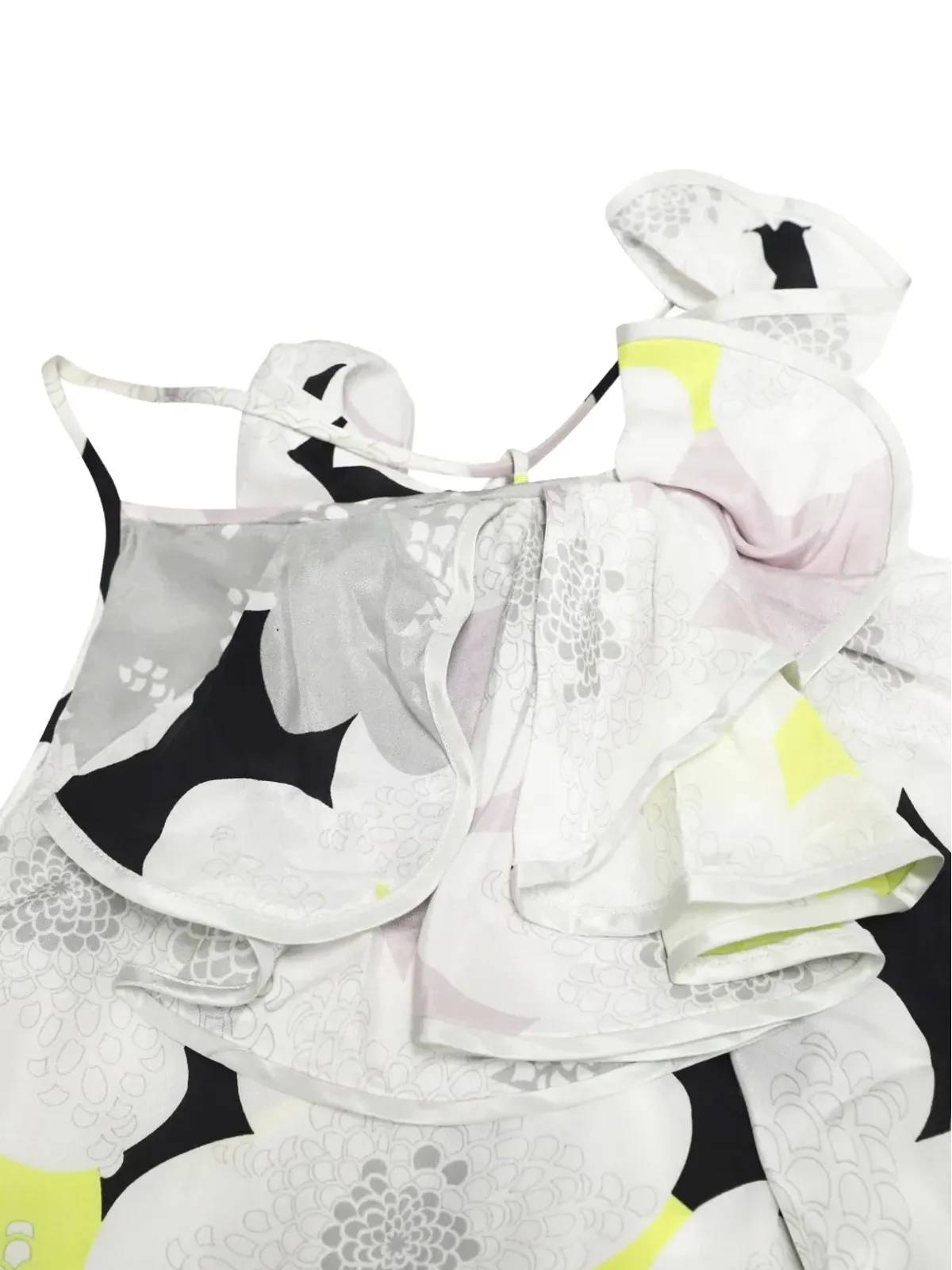 Diane Von Furstenberg Vintage フリル付きホルターミディドレス - 画像4