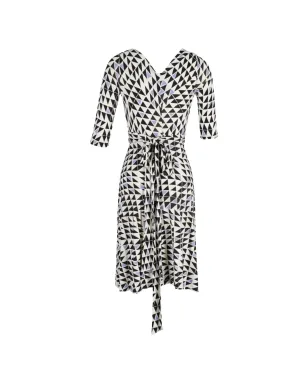 Diane Von Furstenberg Vintage Penna geometric-print wrap dress - White - サムネイル2