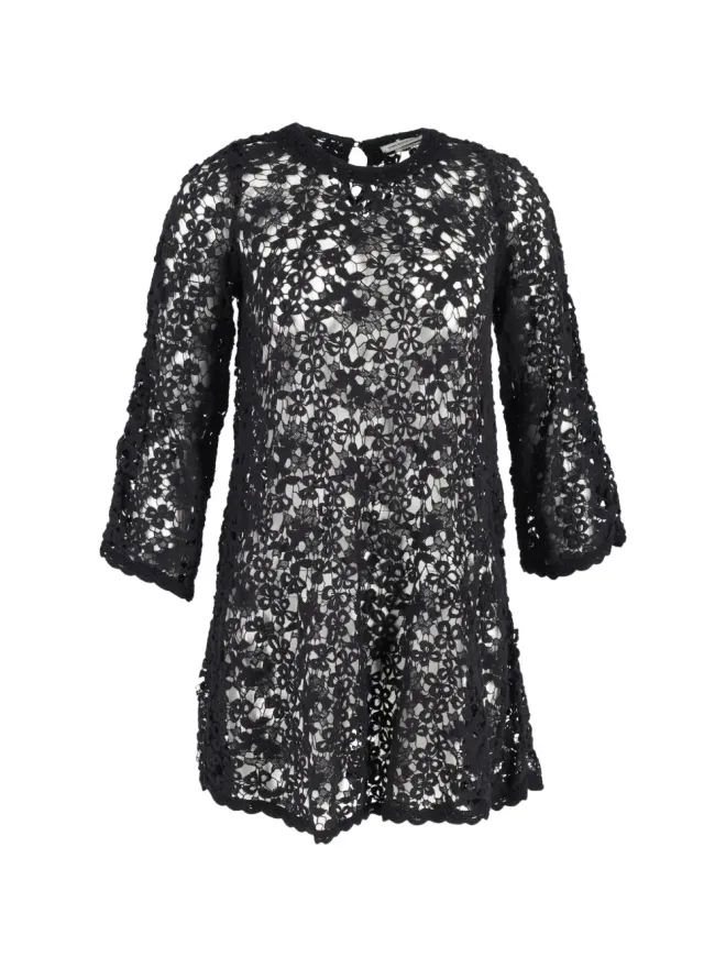 Isabel Marant Vintage Isabel Marant Vintage 花柄レースのシアードレス - ブラックの商品画像