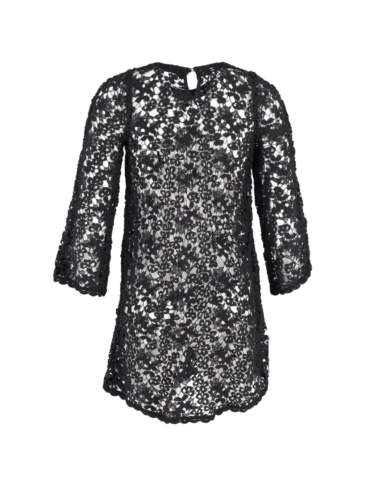 Isabel Marant Vintage 花柄レースのシアードレス - ブラック - 画像2