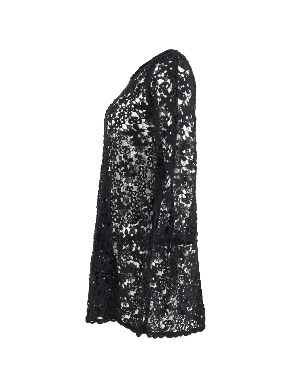 Isabel Marant Vintage 花柄レースのシアードレス - ブラック - 画像3
