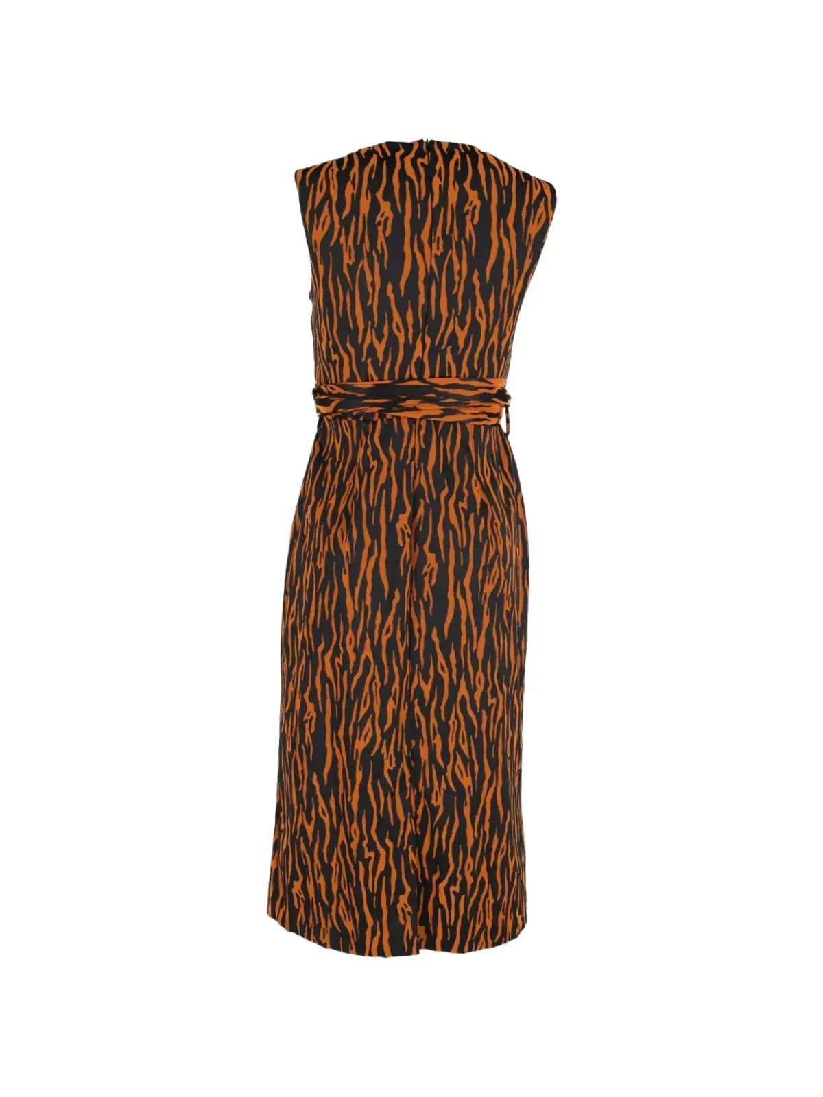 Diane Von Furstenberg Vintage ノースリーブ・ラップ・ミディドレス - 画像2